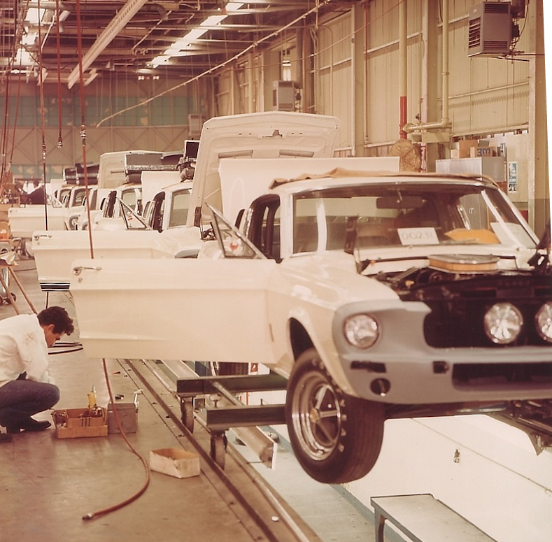 1967 Shelby GT production at Los Angeles airport.