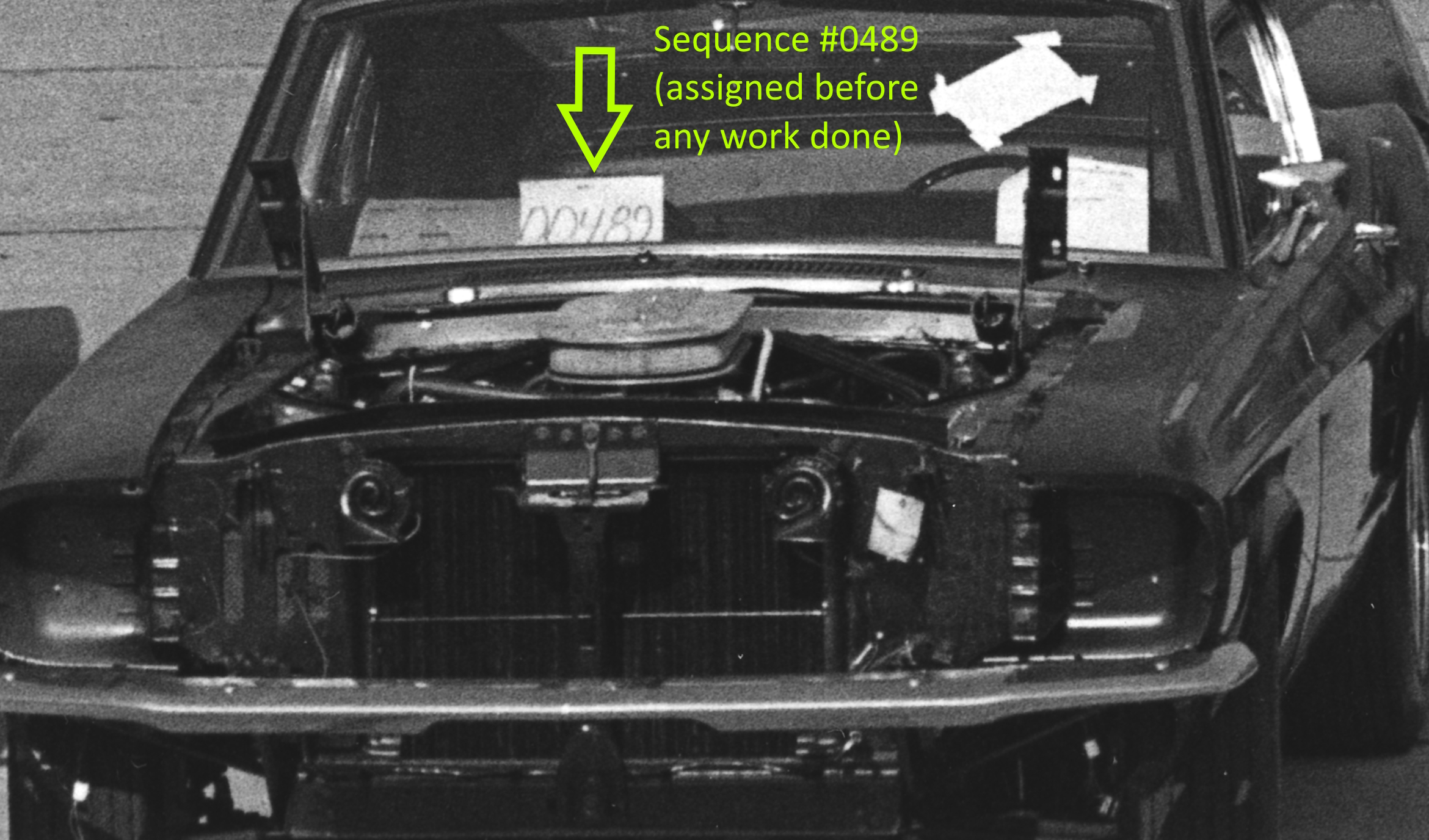 1967 Shelby GT 500 #0489 (67502F2A00489) at LAX, numbered before receiving any Shelby upgrades.